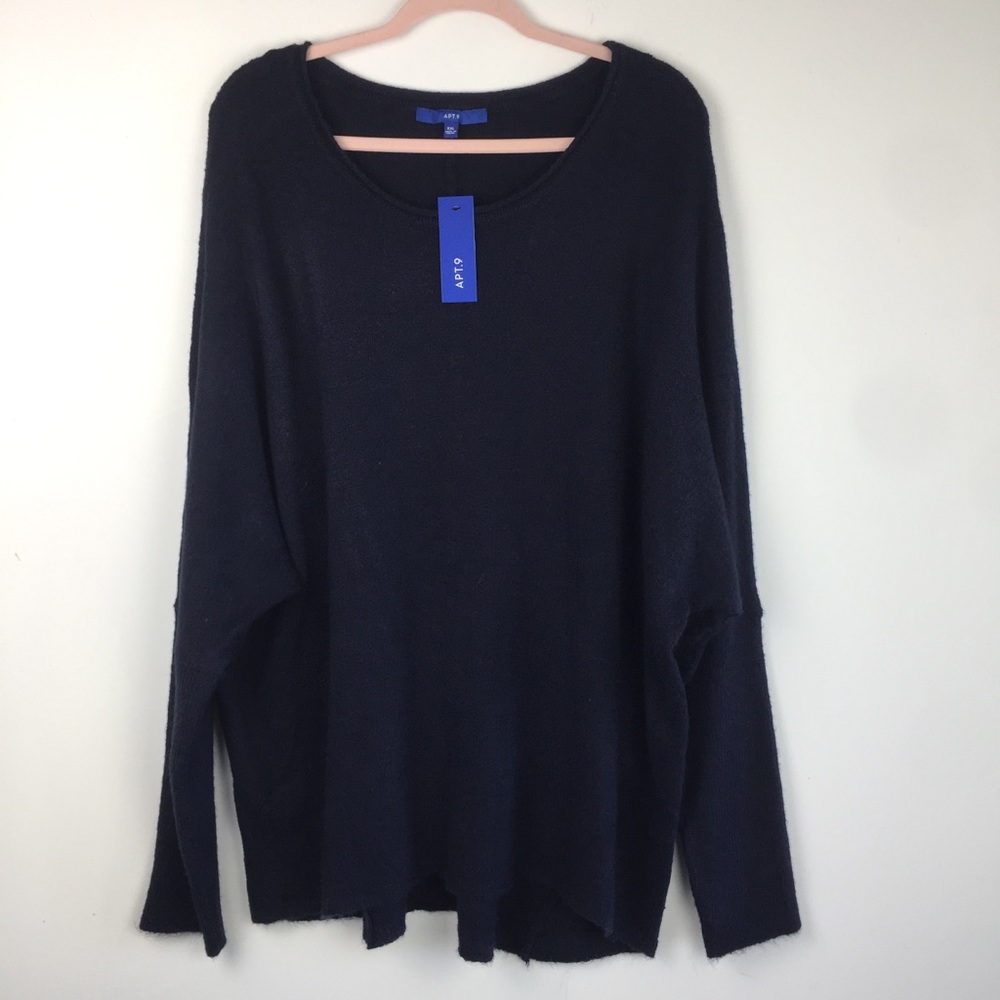 Apt. 9 Navy Long Pullover XXL